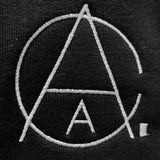Black Funnel Neck Half Zip Atelier Monogram Embroidered Sweatshirt