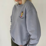 Mid Grey Fortune Palm Embroidered Sweatshirt
