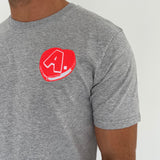 Grey Marl A. Love heart Embroidered T-shirt